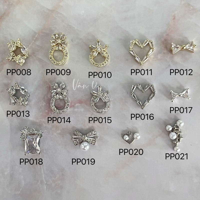 Charm đá cao cấp gắn móng tay nail
