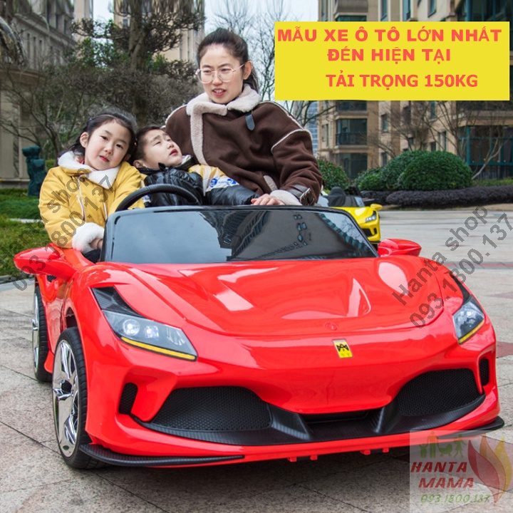 Siêu Xe Ô Tô Điện Trẻ Em Ferrari F8, Xe Điện Cho Bé Tải 150kg