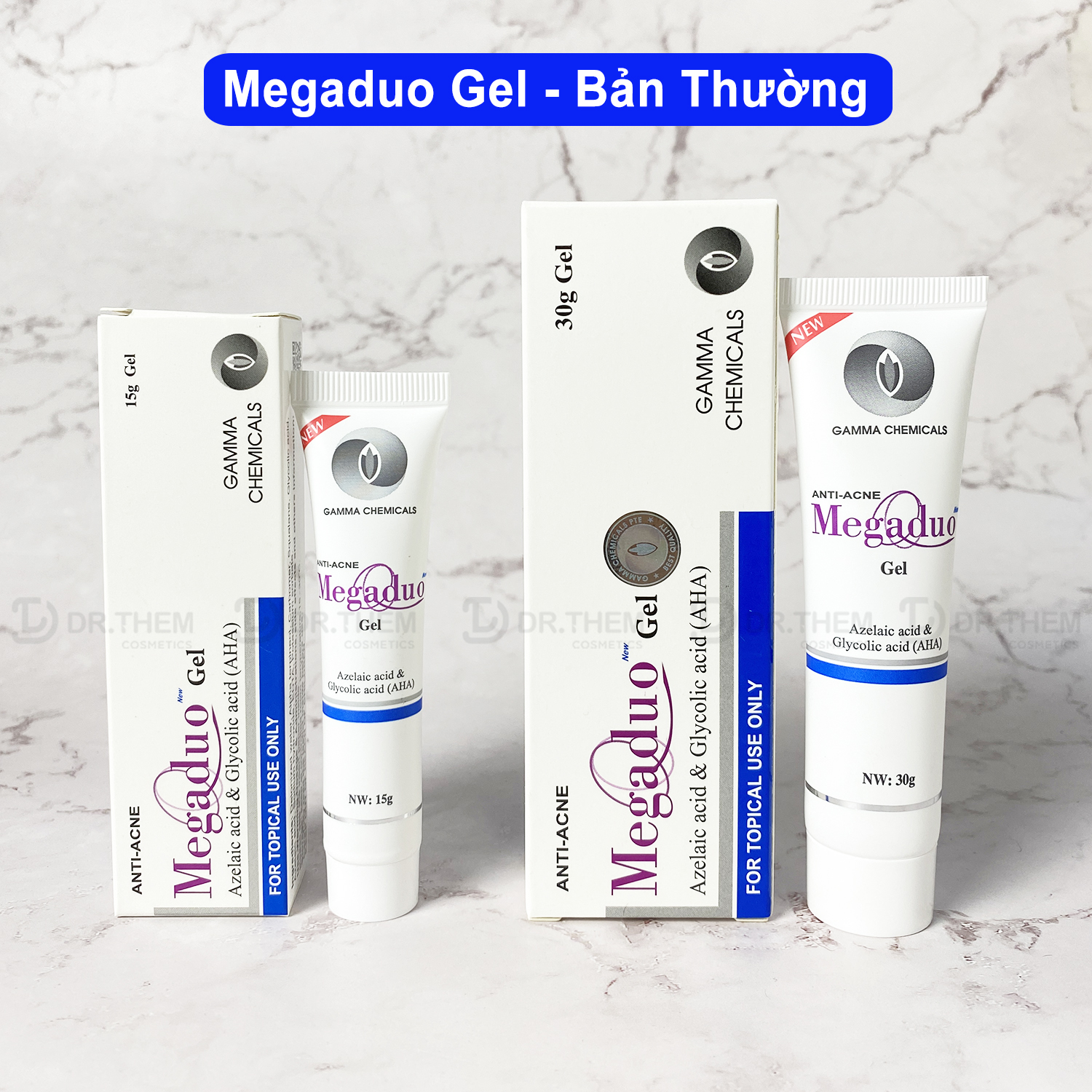 Megaduo Gel/Plus 15g/30g - GamMa, Giúp Giảm Mụn Mụn Ẩn, Thâm, Đầu Đen - Dr Thêm