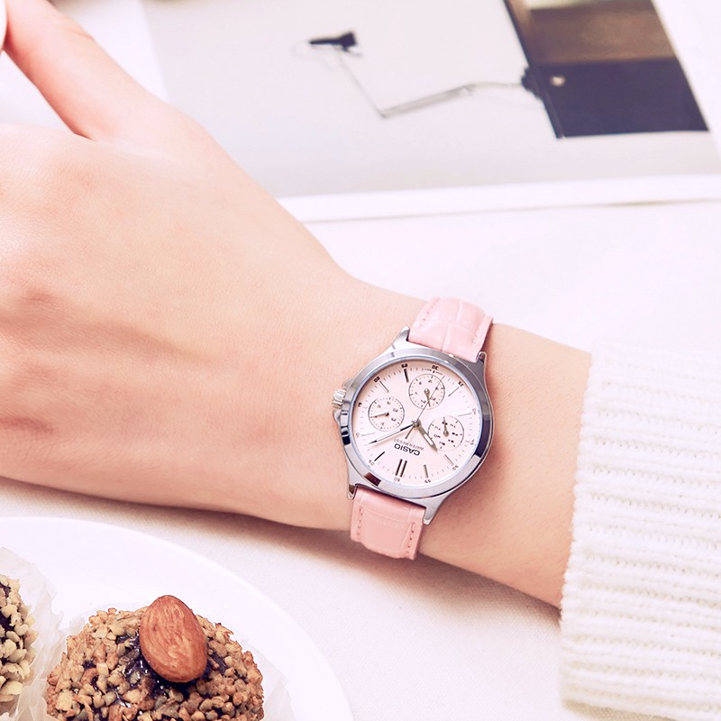 [HCM]Đồng hồ nữ dây da  CASIO LTP-V300L-4AUDF