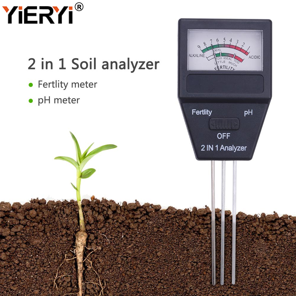 yieryi Gardening tools 2 in 1 Soil PH meter fertility tester for gardening Plant