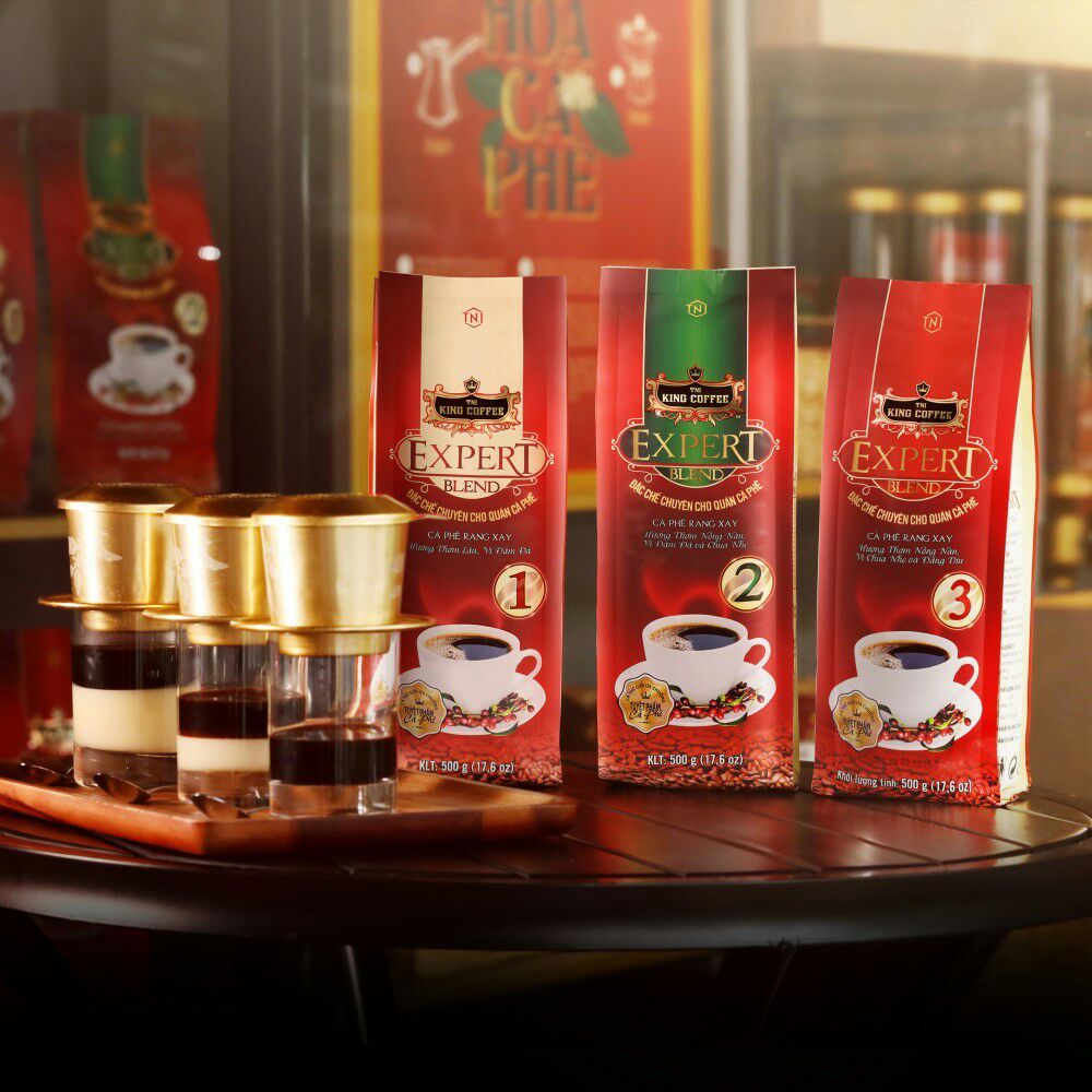 Cafe Bột Rang Xay King Coffee Expert Blend 3 (Bịch 500g)