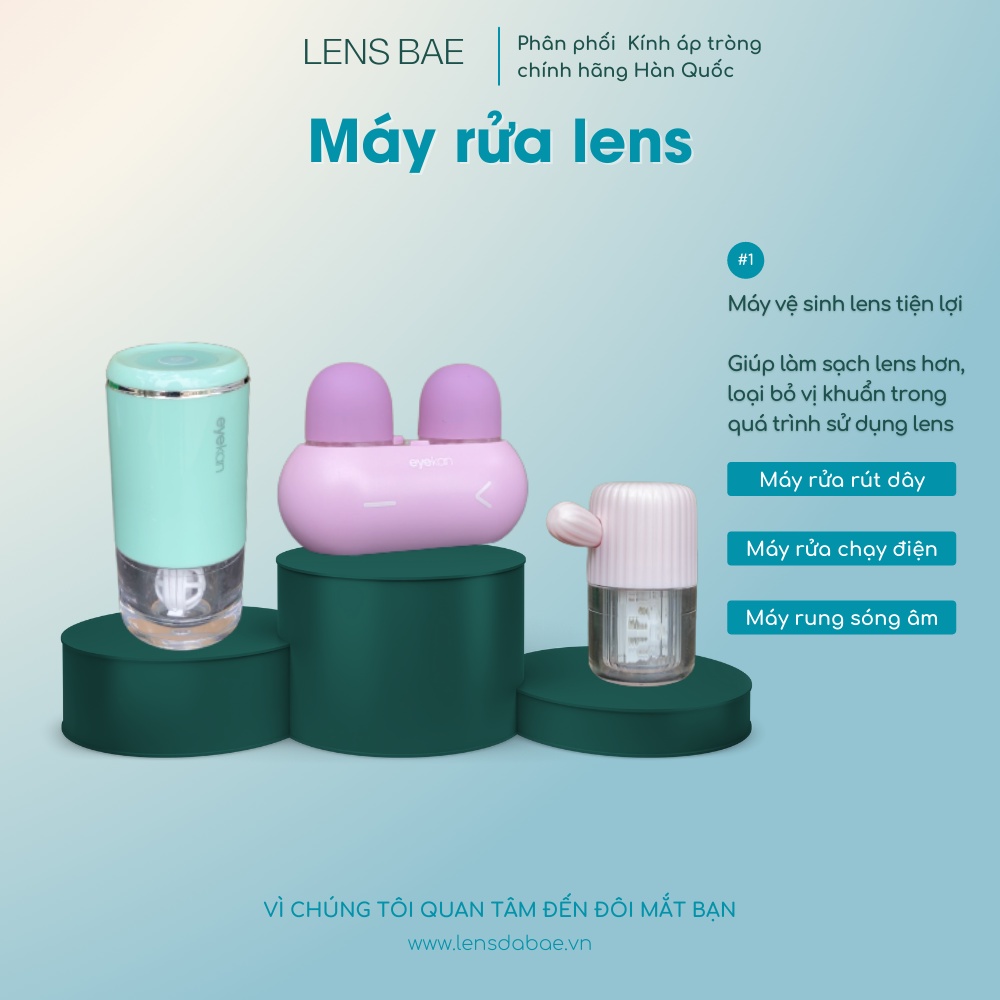 Máy rửa kính áp tròng, vệ sinh lens