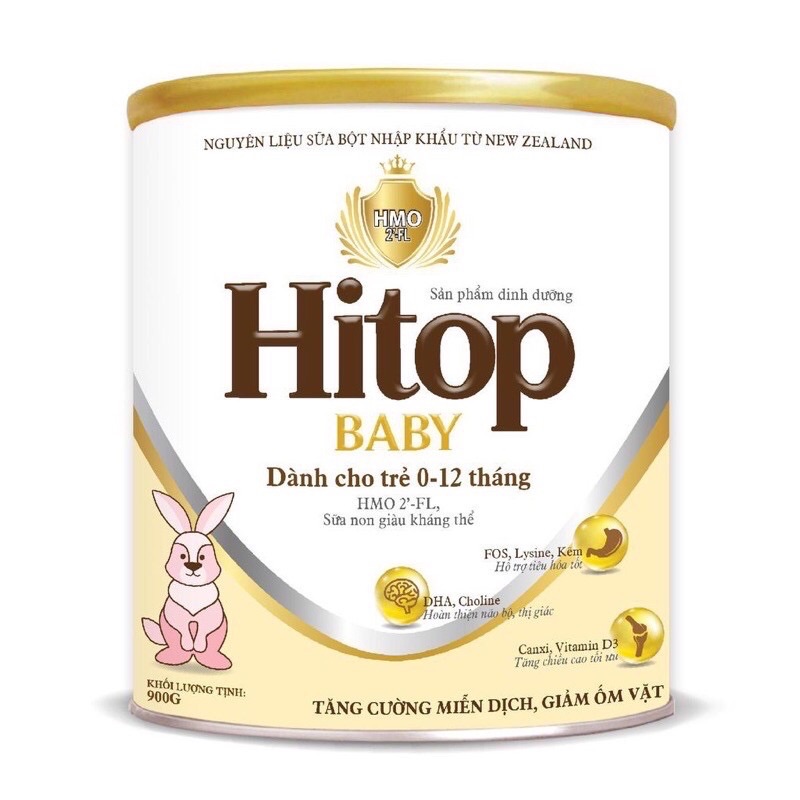 Combo 6 lon Sữa bột Hitop baby 900g date mới