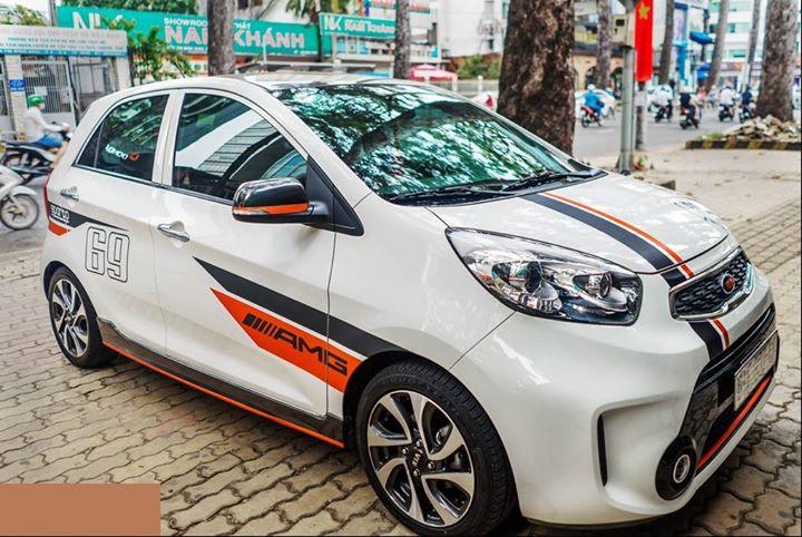 Tem dán sườn xe kia morning