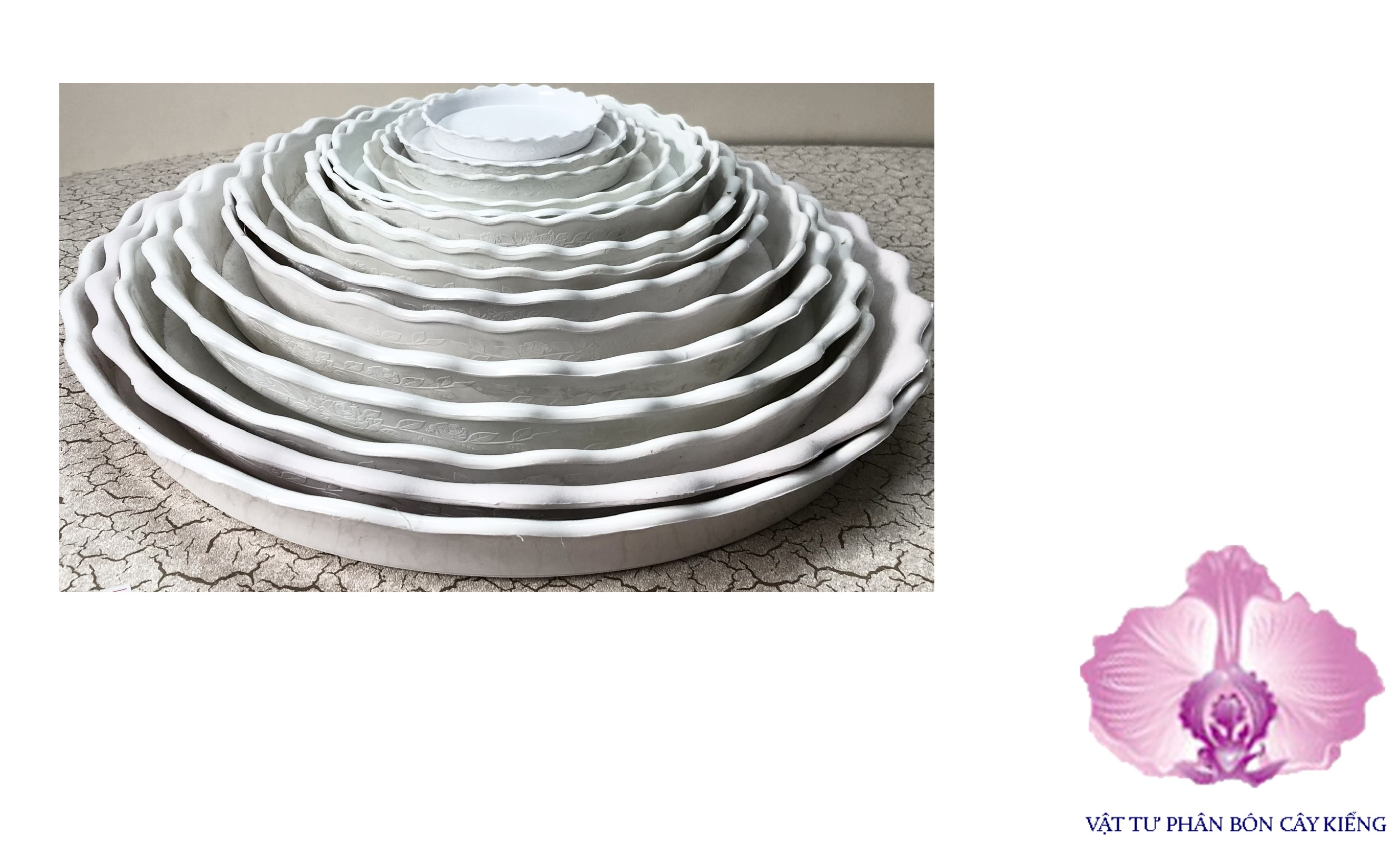 Đĩa lót chậu tròn khía 20cm - #051D#