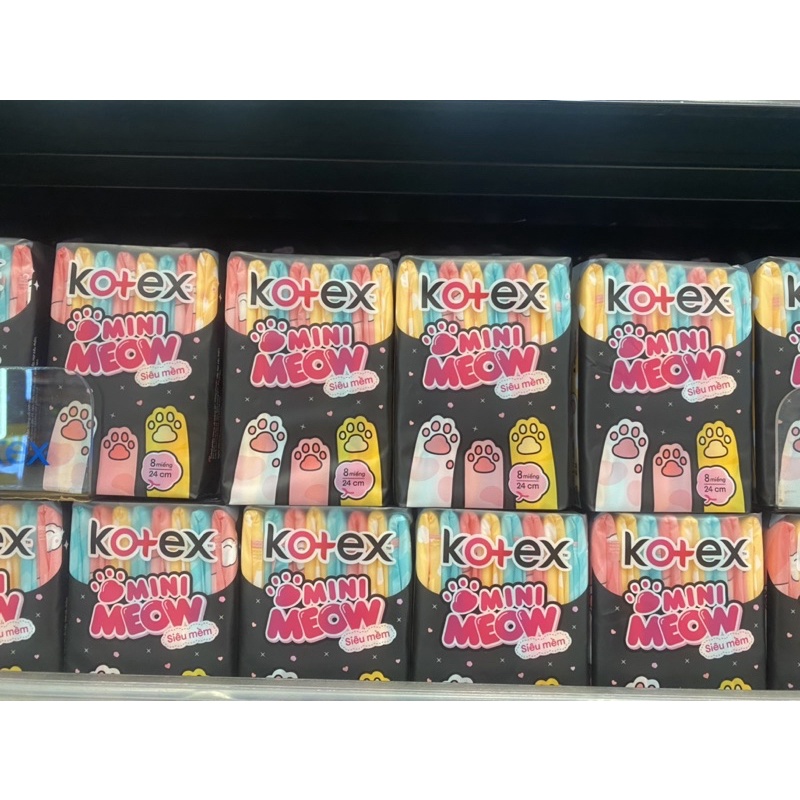 ( date mới )BVS Kotex Mini Meow 24cm 8 Miếng