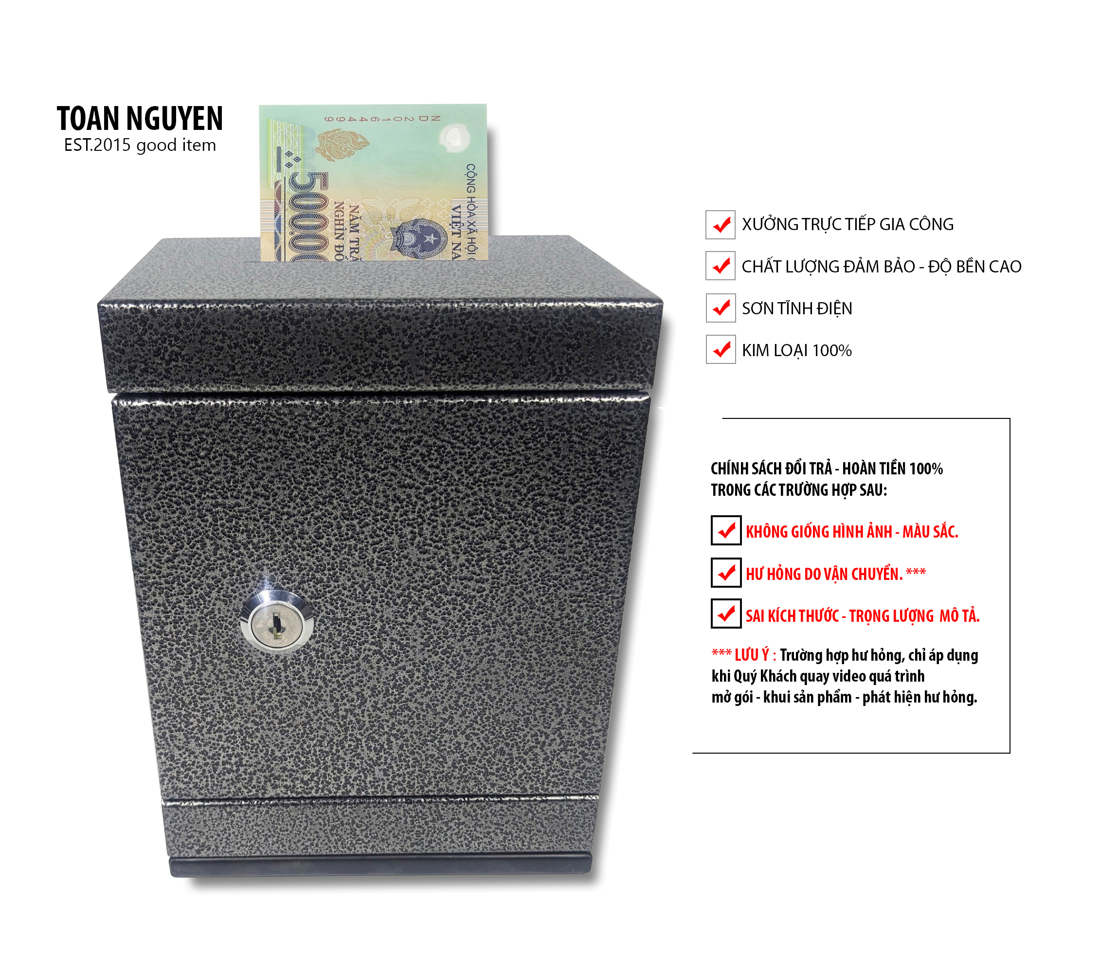 ( FREE SHIP TOÀN QUỐC) KÉT SẮT MINI 20X15X12