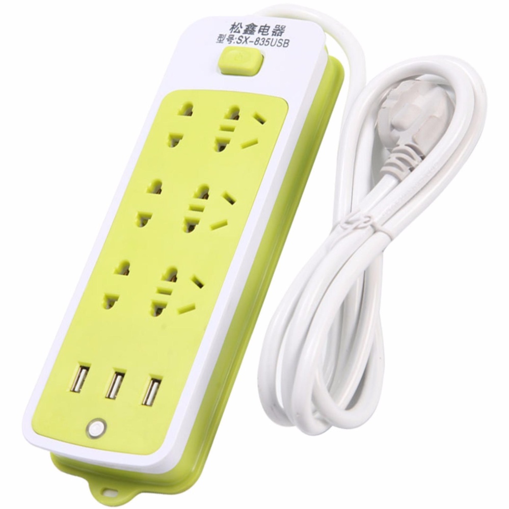 [HCM]ổ điện xanh lá có 3 usb sạc đt