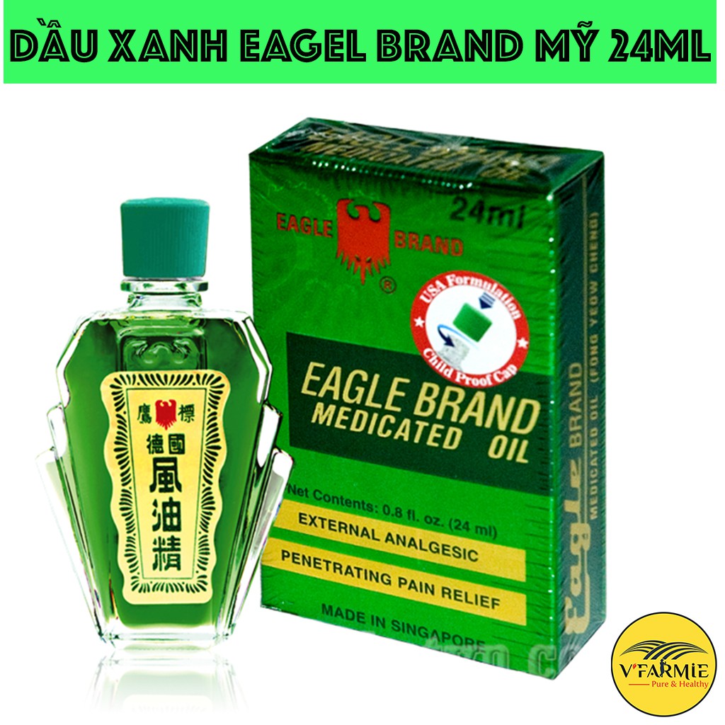 Dầu Gió Xanh 2 Nắp Eagle Brand [Mỹ] 24ML