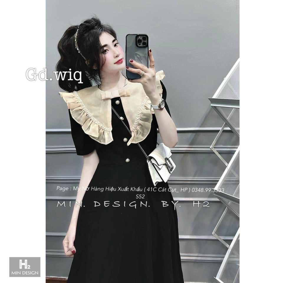 Đầm váy suông tiểu thư cổ bèo, đầm xoè, đầm maxi dài dáng xoè, đầm công chúa đi tiệc dạo phố