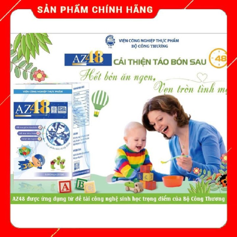 MEN AZ48 hộp 20 gói/ Men tiêu hoá az48 giúp bé hết táo bón giúp bé ăn ngon giá rẻ
