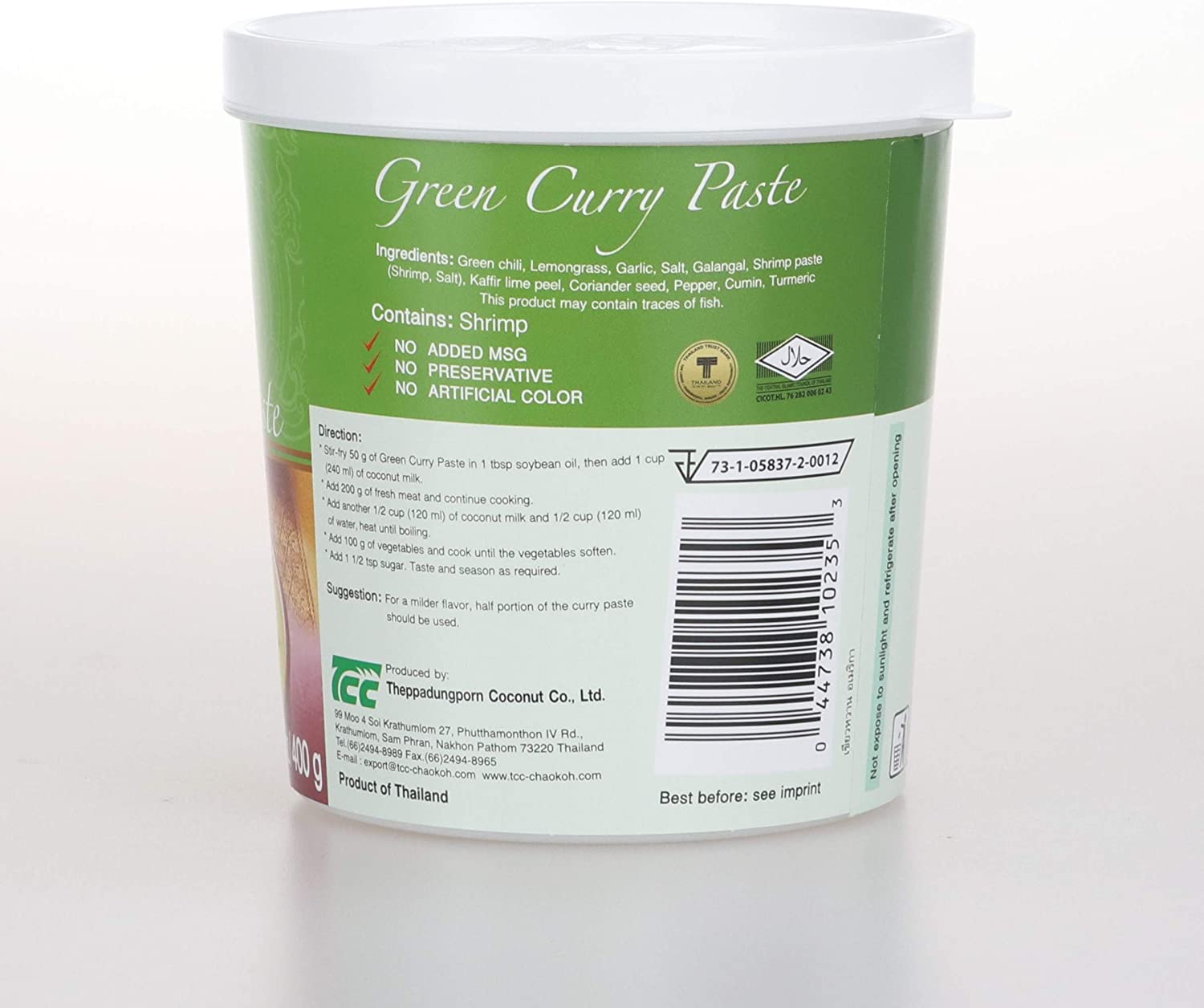 🍛   Mae Ploy Green Curry Paste 400g – Thailand Standard Flavor, Rich and Delicious 🍛