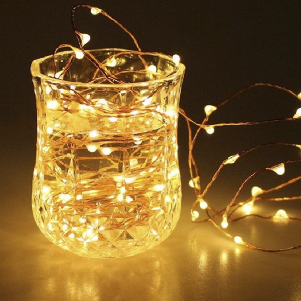 Dây đèn led pin 2met nhấp nháy 3 chế độ ( chớp nhanh , chớp chậm , không chớp )