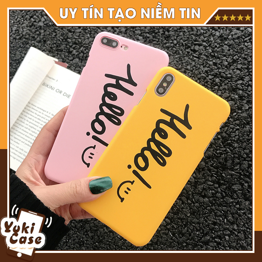 Ốp Lưng Chữ Hello Cute - Ốp Iphone Nhựa Cứng 6.6S.6Plus.6S Plus.7.8.7Plus.8Plus (OP007)