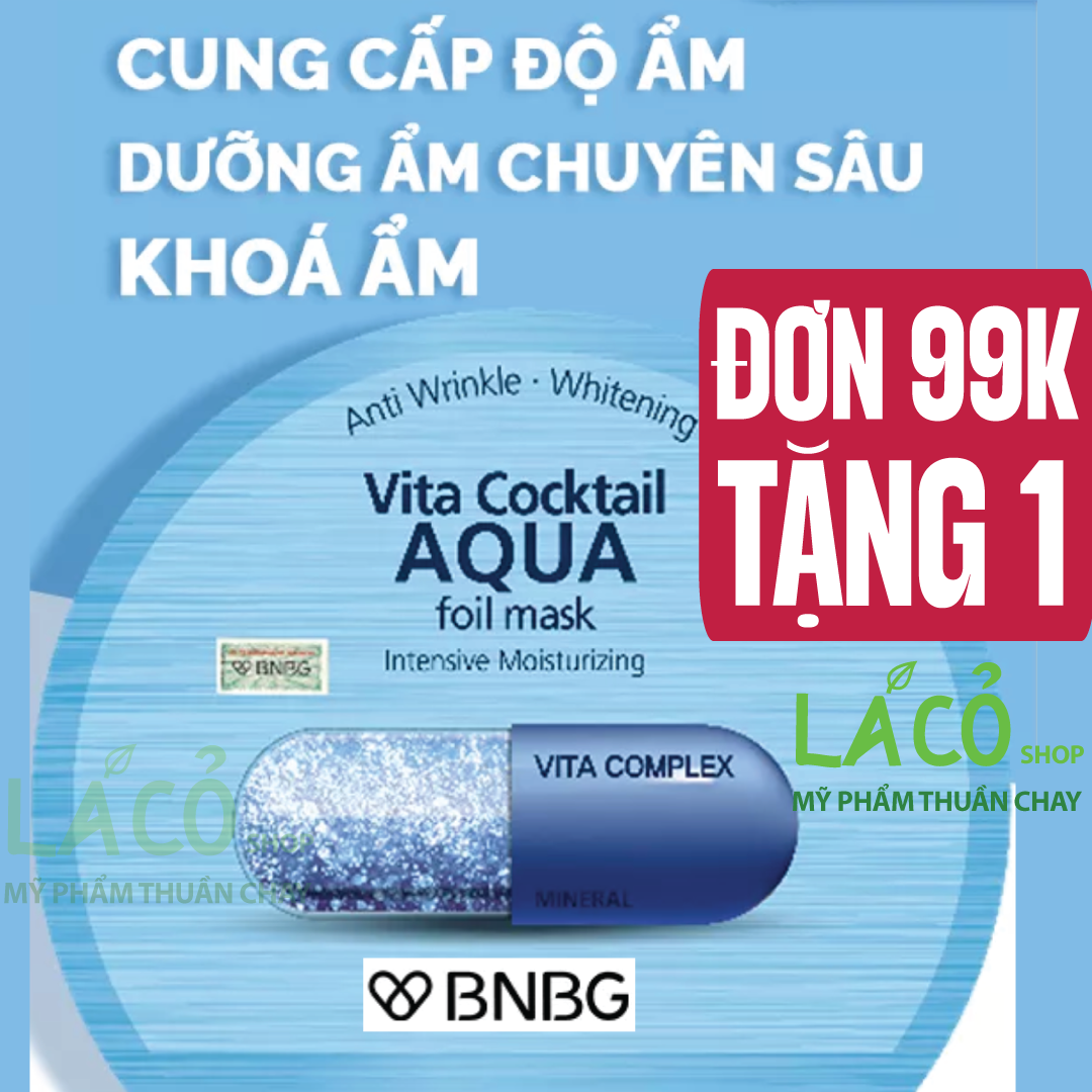 Mặt nạ BNBG Vita Cocktail Aqua Foil Mask chính hãng bnbg mask mặt nạ dưỡng