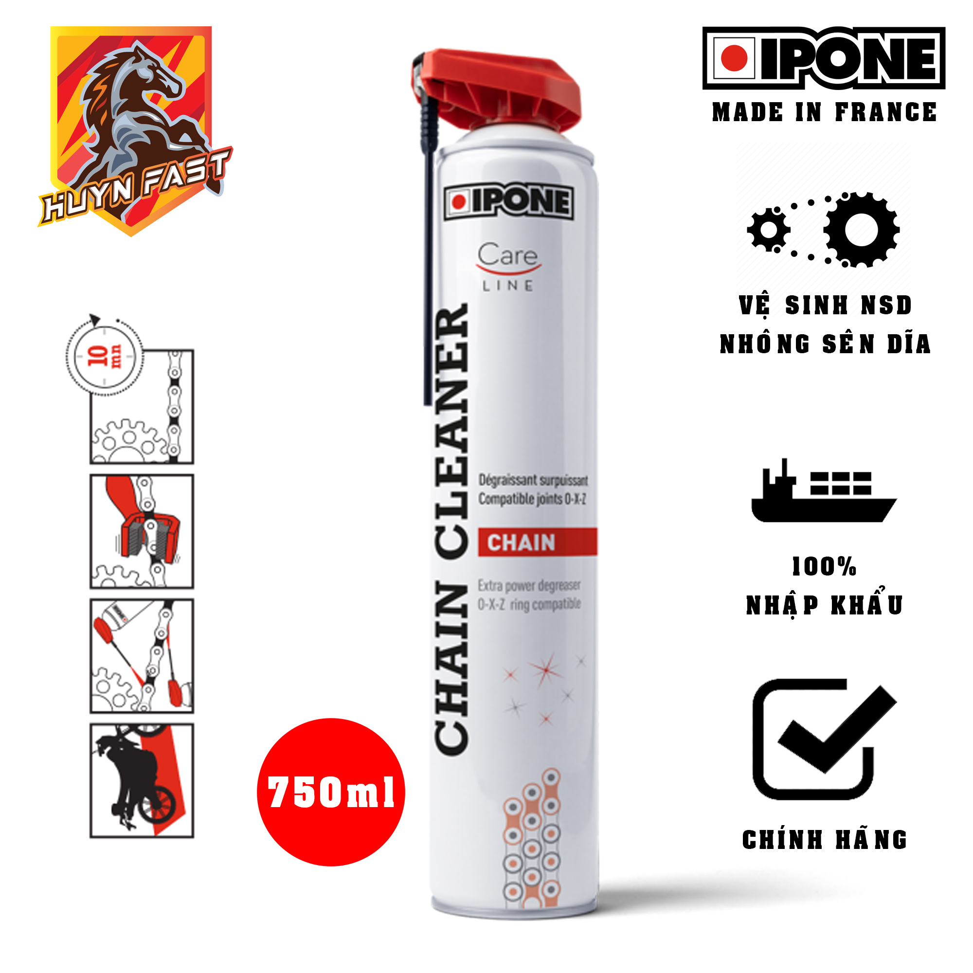 Chai Vệ Sinh Sên IPONE CHAIN CLEANER 750ml