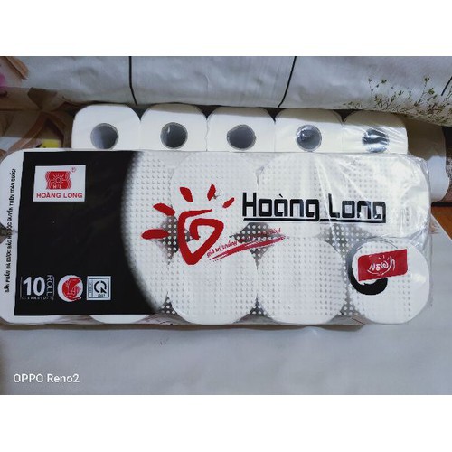 Giấy vệ sinh Hoàng Long không lõi (10 cuộn)