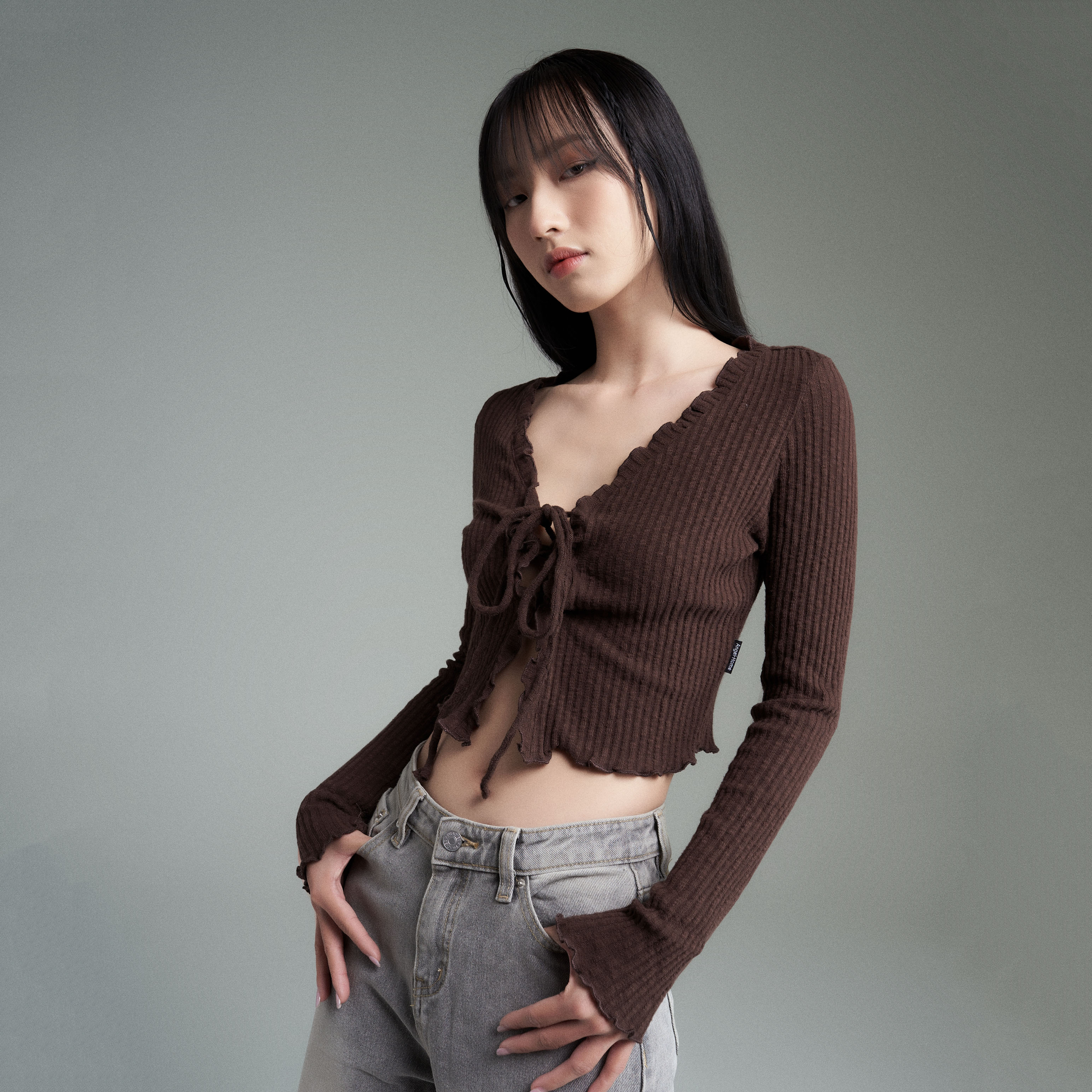 Áo Croptop Dài Tay PRADIES Lacies