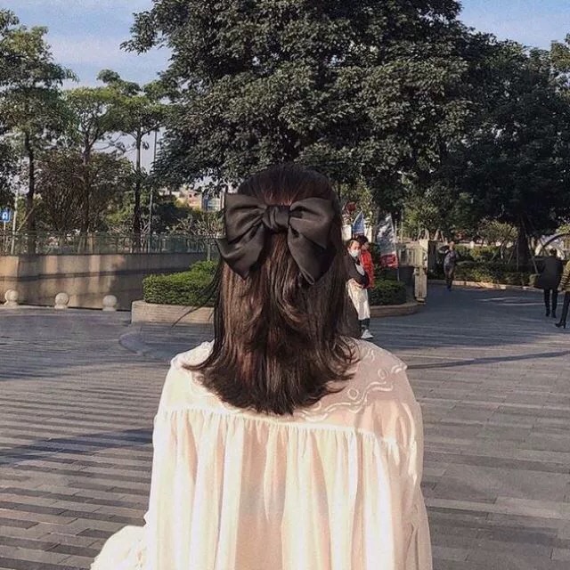 Kẹp Tóc Nơ - Bản To - Nữ Tính