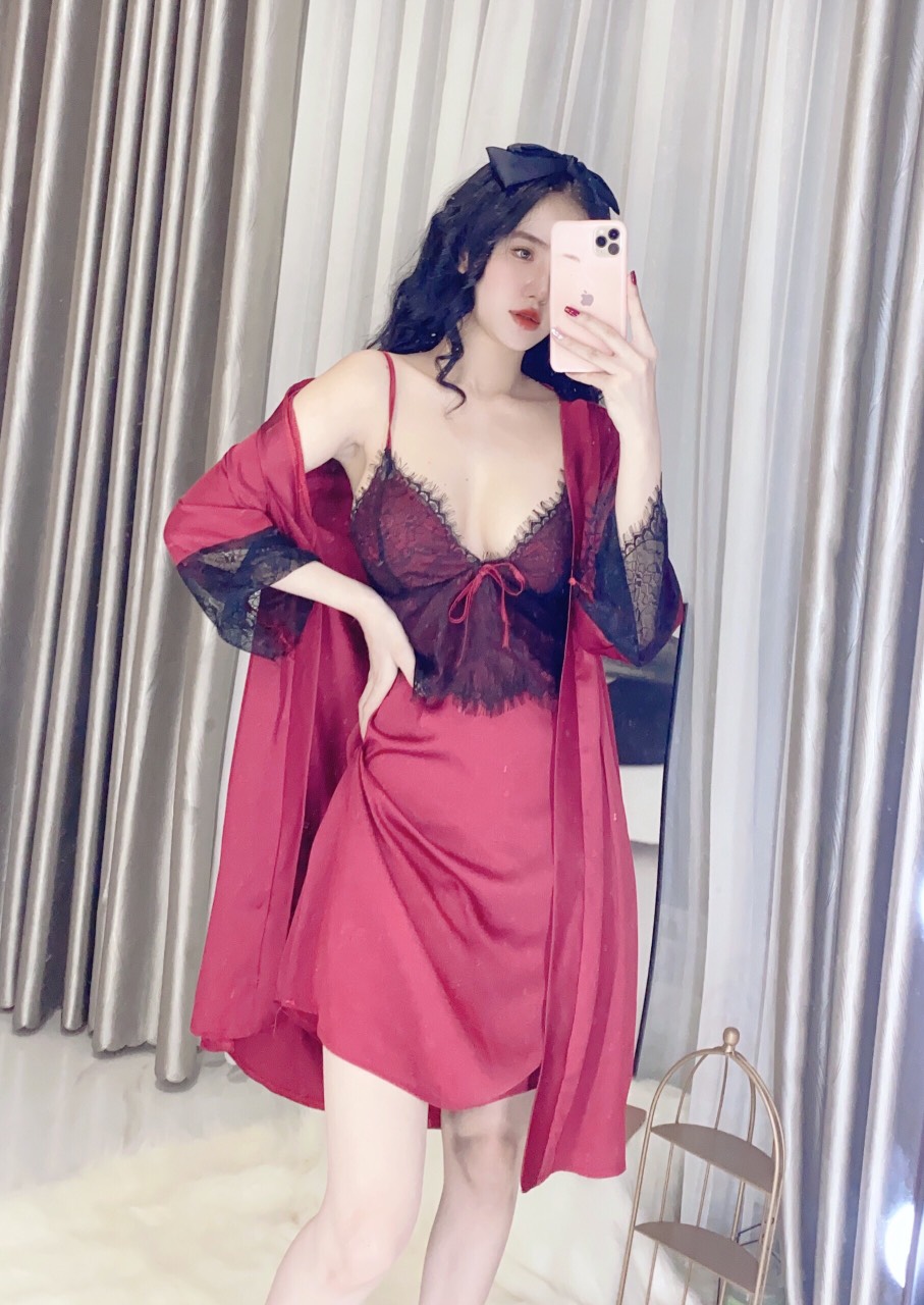 Đầm ngủ sexy lụa tơ tằm cao cấp - mát mẻ