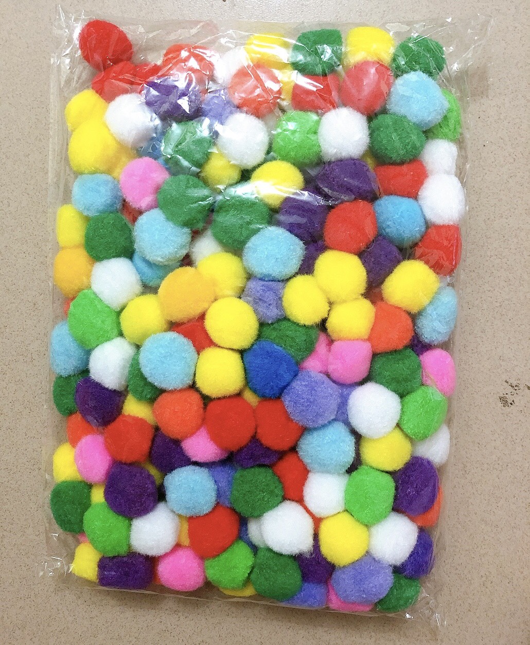 Hạt bombom, hạt bông màu pompom(bịch 120gr)