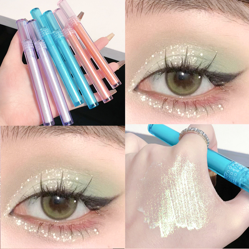 Chất lỏng Eyeshadow Shining Sequin Pearlescent Lying Silkworm Chất lỏng Eyeshadow Mỹ phẩm YVETTERY