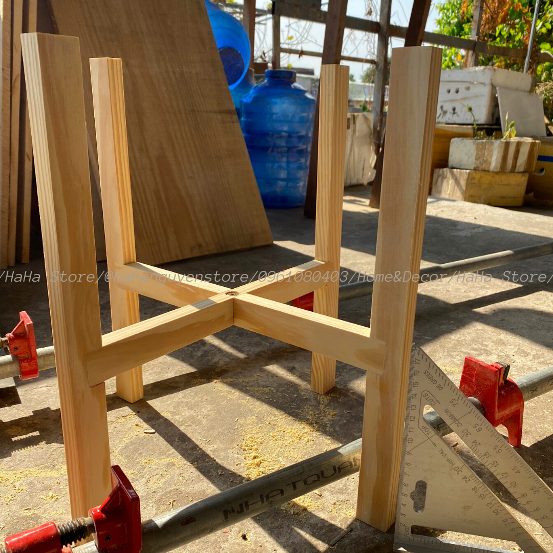 Chân Đế Gỗ Đặt Cây Cảnh Kệ Gỗ Để Chậu Cây CCG01
