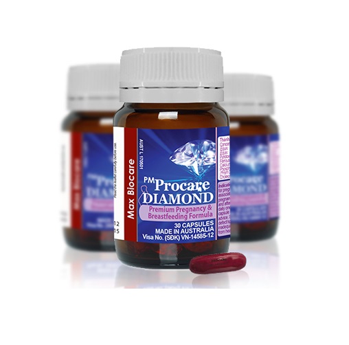 Vitamin tổng hợp Procare Diamond - Bổ sung vitamin Cần thiết cho sự phát triển não của thai nhi , giảm nguy cơ sinh non.