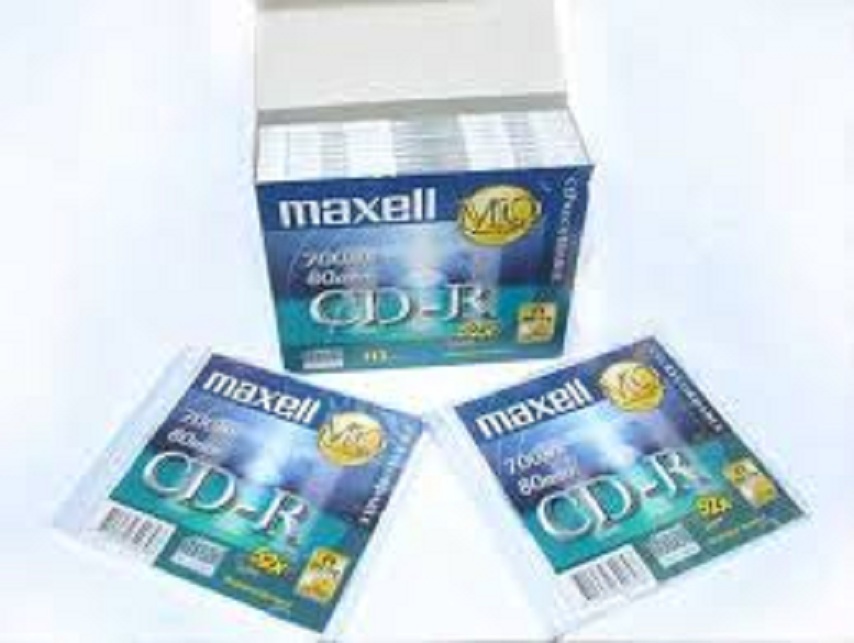 Đĩa CD-R Maxell 700MB (1 hộp 10 cái - 10 vỏ đựng)