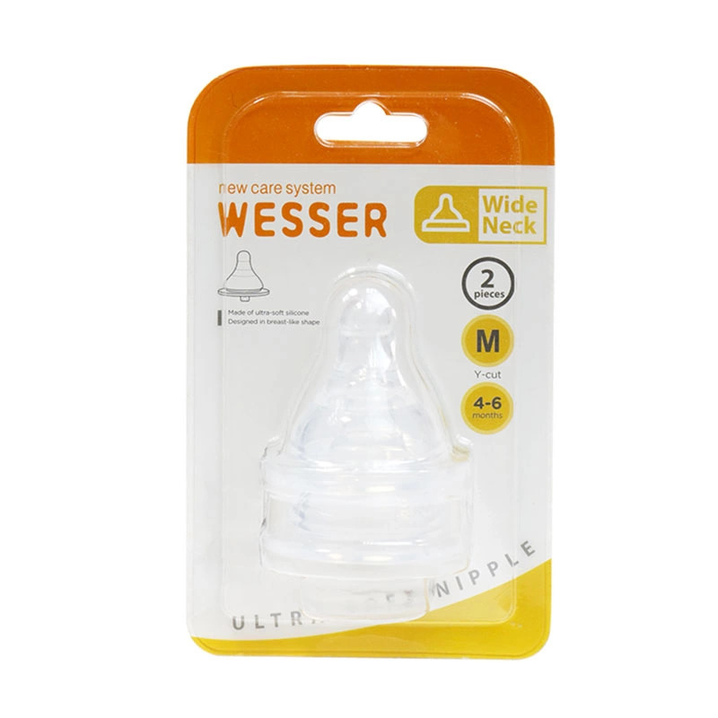 Núm ty silicone Wesser cổ rộng siêu mềm size S/M/L