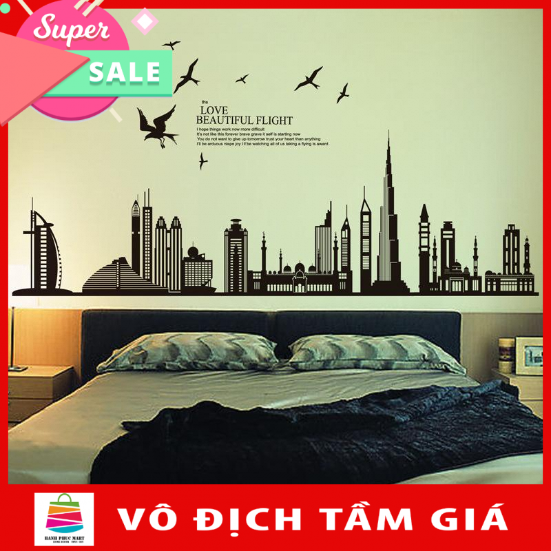 Decal dán tường LOVE TO FlY - HPMJM7280