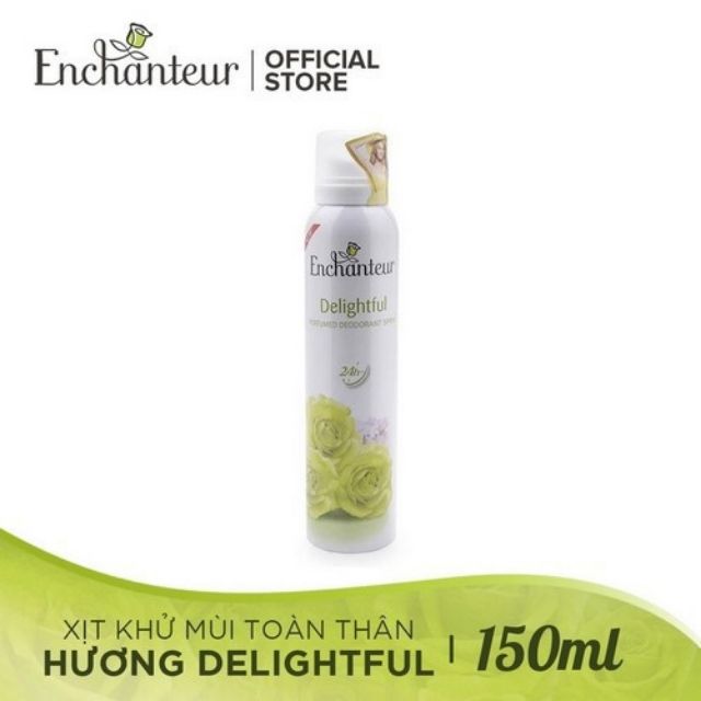 [HCM]Combo 2 chai Xịt khử mùi enchanteur 150g Delightful
