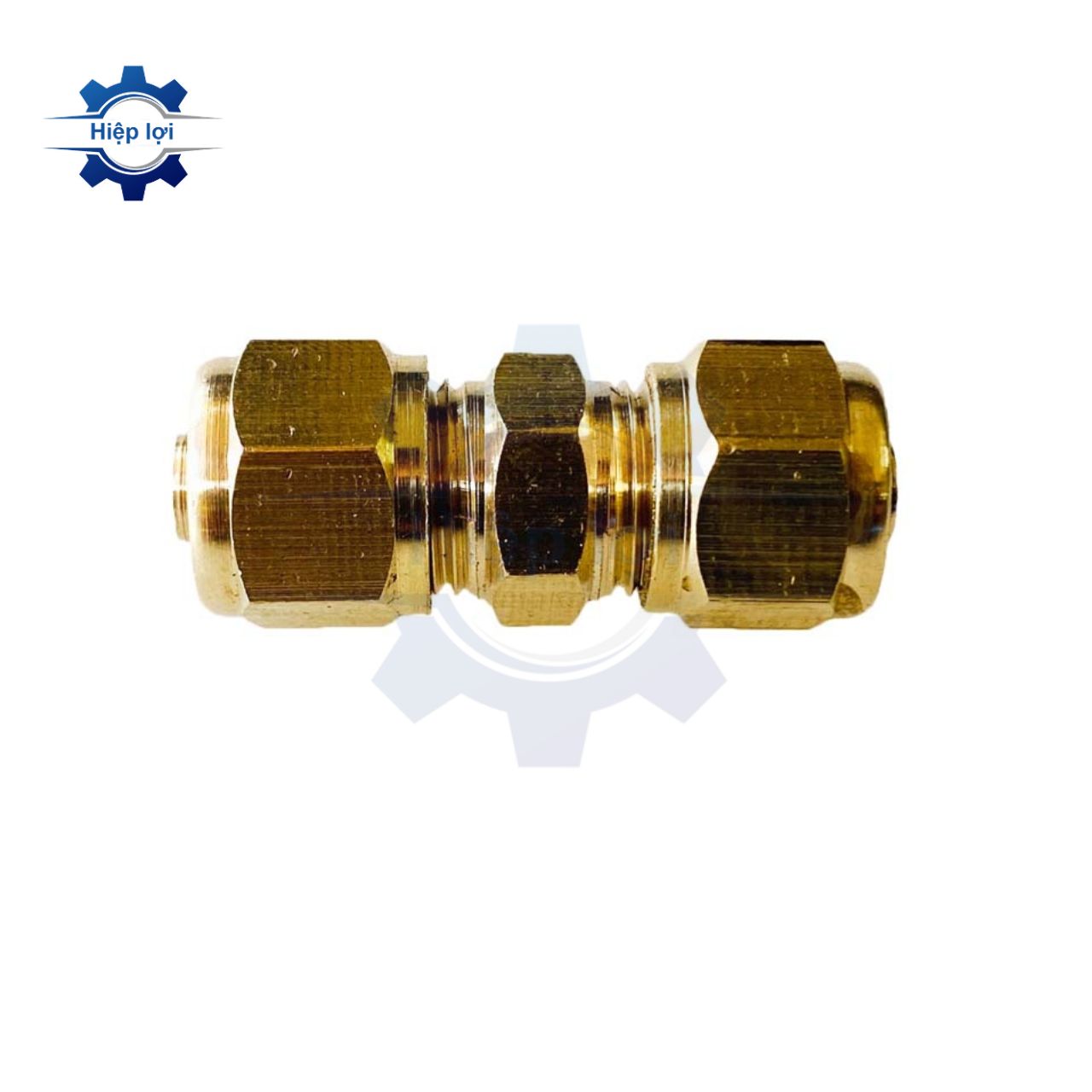 Nối thau 2 đầu siết ống khí nén - 2 đầu siết cam - nối thau 2 đầu siết ống