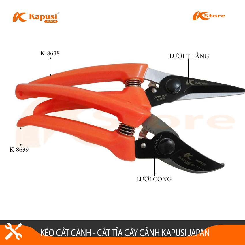 Kéo cắt cành - kéo cắt tỉa cành cây siêu sắc - siêu khỏe kapusi nhật bản