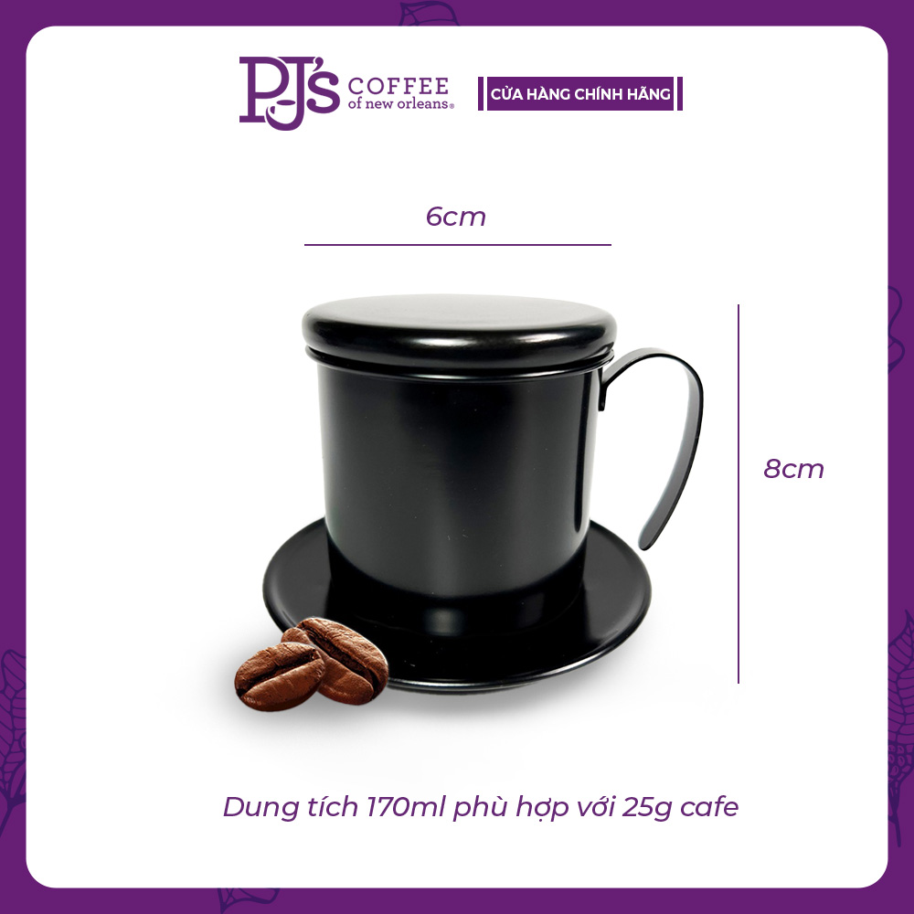 Coffee filter PJ'S coffee stainless steel high grade plated black - 170ml