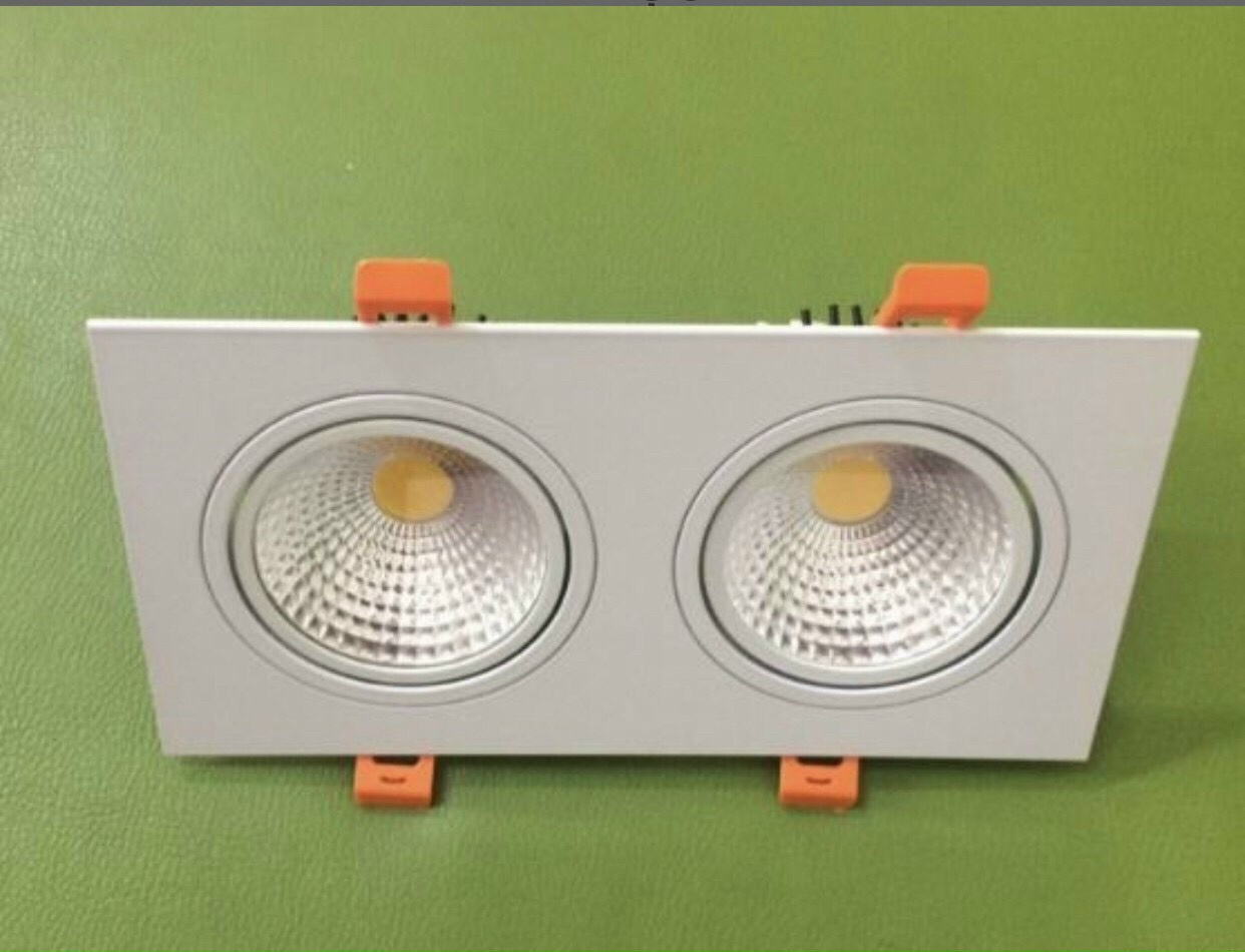 ĐÈN ÂM TRẦN ĐÔI 3 MÀU 7W x 2 (led downlight,mắt trâu)