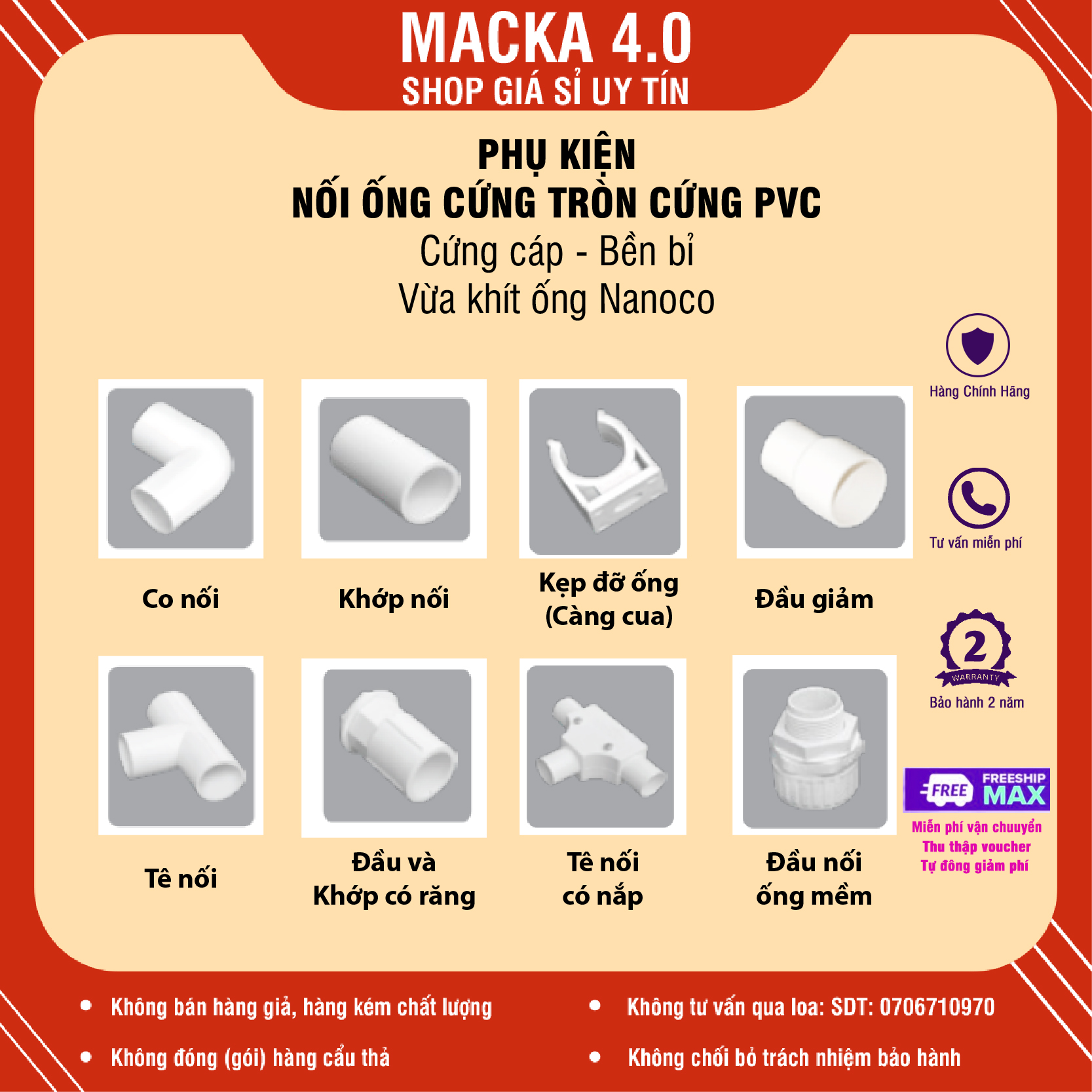 Co,Tê,Nối,Phụ Kiện Dùng Cho Ống Tròn Cứng 16,20,25