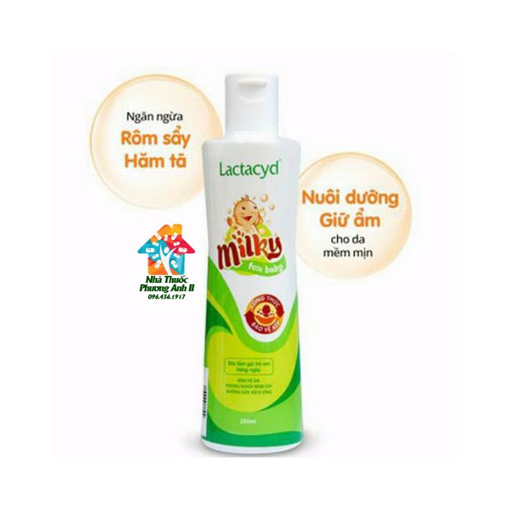 [HCM]Sữa tắm gội trẻ em Lactacyd Milky