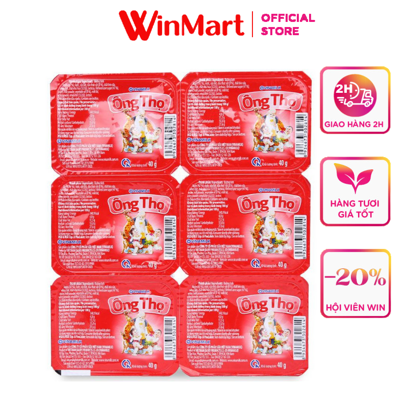 [Siêu thị WinMart] - Sữa đặc Ông Thọ đỏ có đường vỉ 6 x 40g