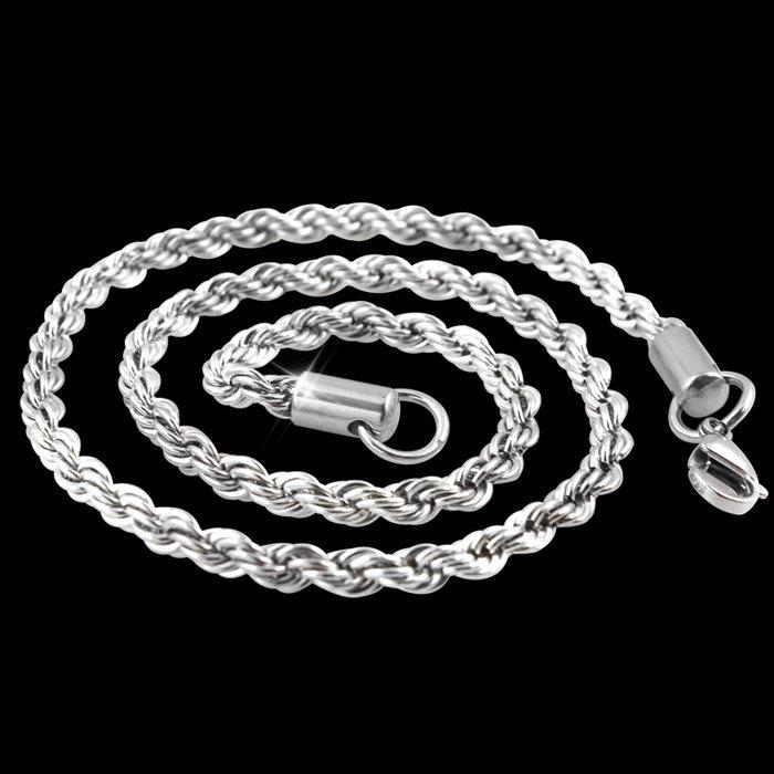 Dây chuyền xoắn 2mm DC06 dài 49 cm (màu bạc)