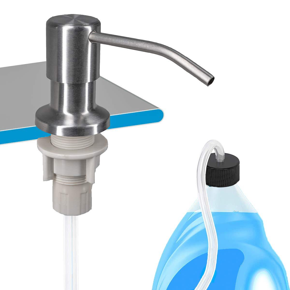 Bộ Vòi Xịt Nối Bình Xà Bông Visenta Bằng Kim Loại Và Cao Su, Nhấn Để Lấy Nước Rửa Chén Gắn Chậu Rửa Chén Bát