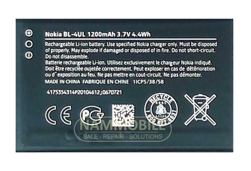 Pin nokia 225, 230, 3310 2017 bl-4ul 1200mah zin + freeship