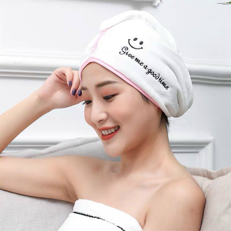Khăn lau tóc siêu thấm hút - khăn quấn ủ khô tóc siêu tốc
