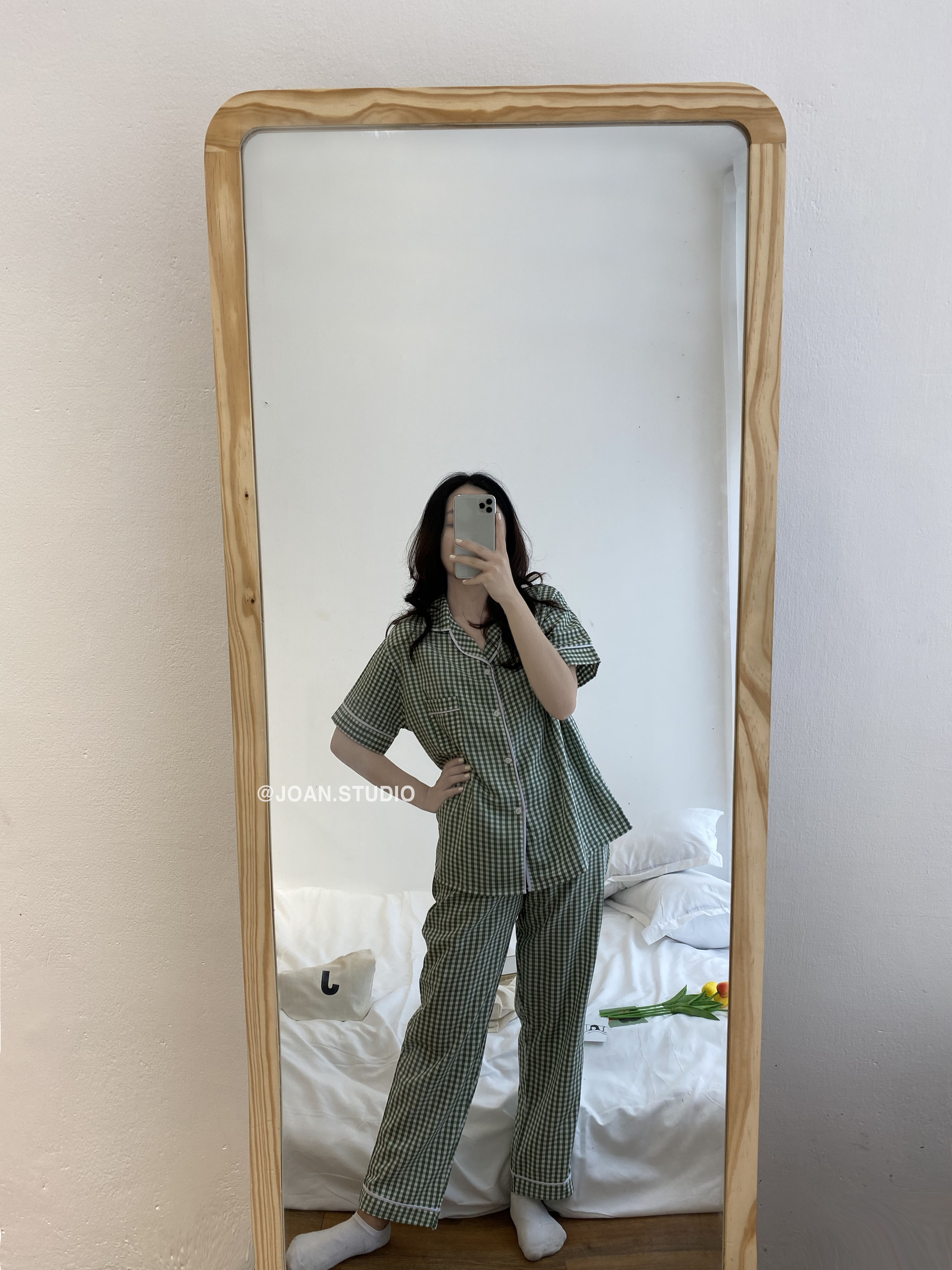 [LONG CARO PYJAMA] - Đồ Ngủ Nữ, Đồ Mặc Ở Nhà Chất Kate Bộ Dài