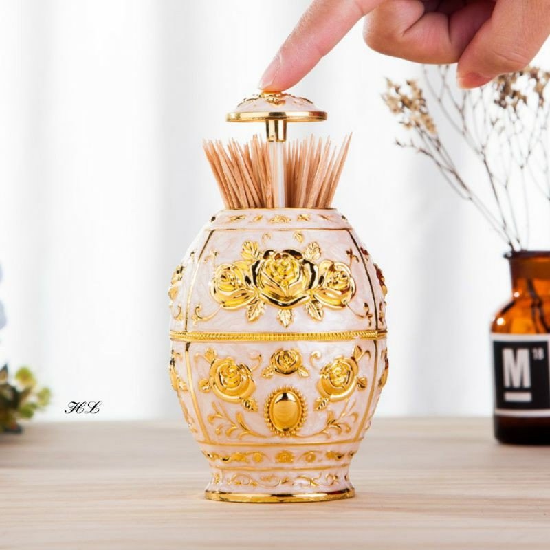 Hộp Đựng Tăm Tự Động Thông Minh, Hũ Tăm/ Lọ Tăm Phong Cách Hoàng Gia Sang Trọng