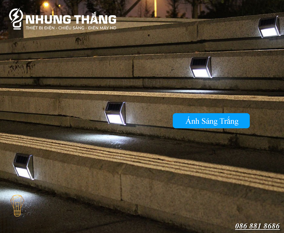 Đèn Led Gắn Tường,Cầu Thang - Sử Dụng Năng Lượng Mặt Trời MT-48 - Chống Nước IP65 - Ánh Sáng Trắng , Vàng