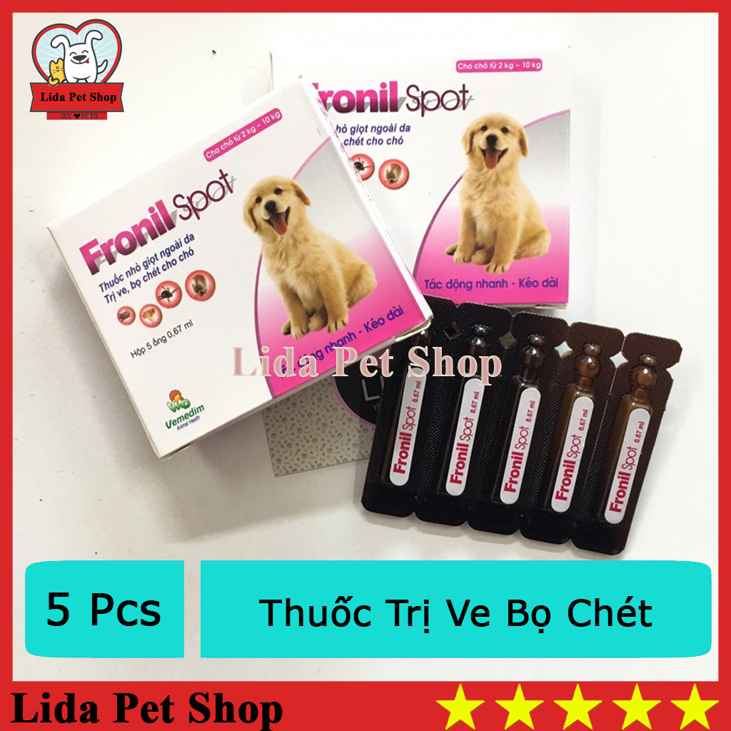 HN- Th uốc nhỏ sống lưng trị ve bọ chét chó mèo - Fronil spot Hiệu quả kéo dài đến 4 tuần - Lida Pet Shop