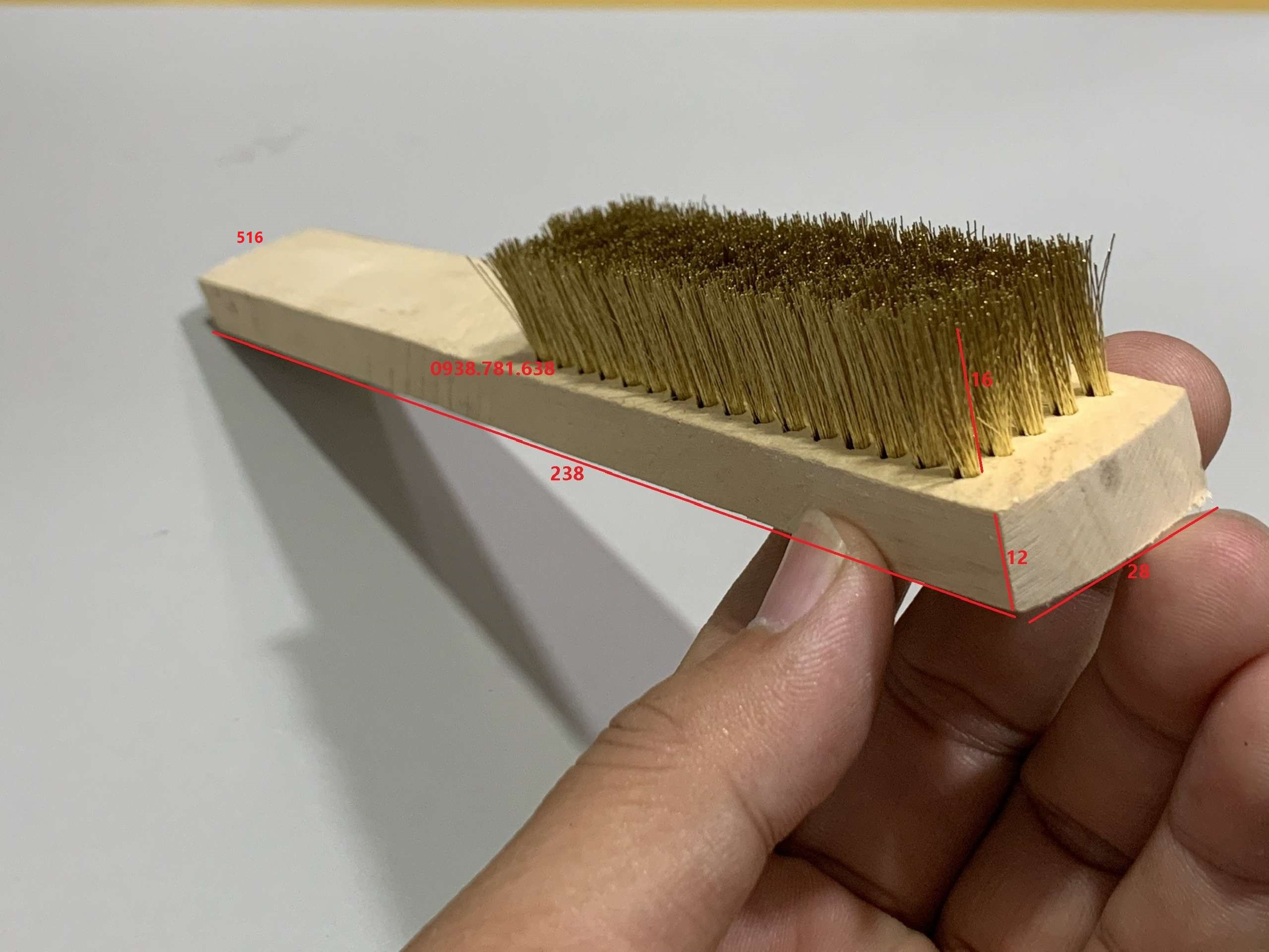 Bàn Chải Cán Gỗ Sợi Cước Đồng 416-516-716-816