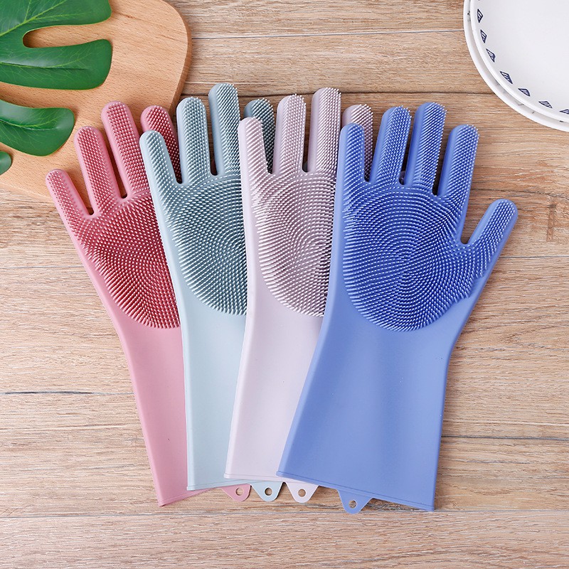 Bao tay rửa chén Silicon găng vệ sinh nhà cửa chống trơn trượt đa năng giá rẻ